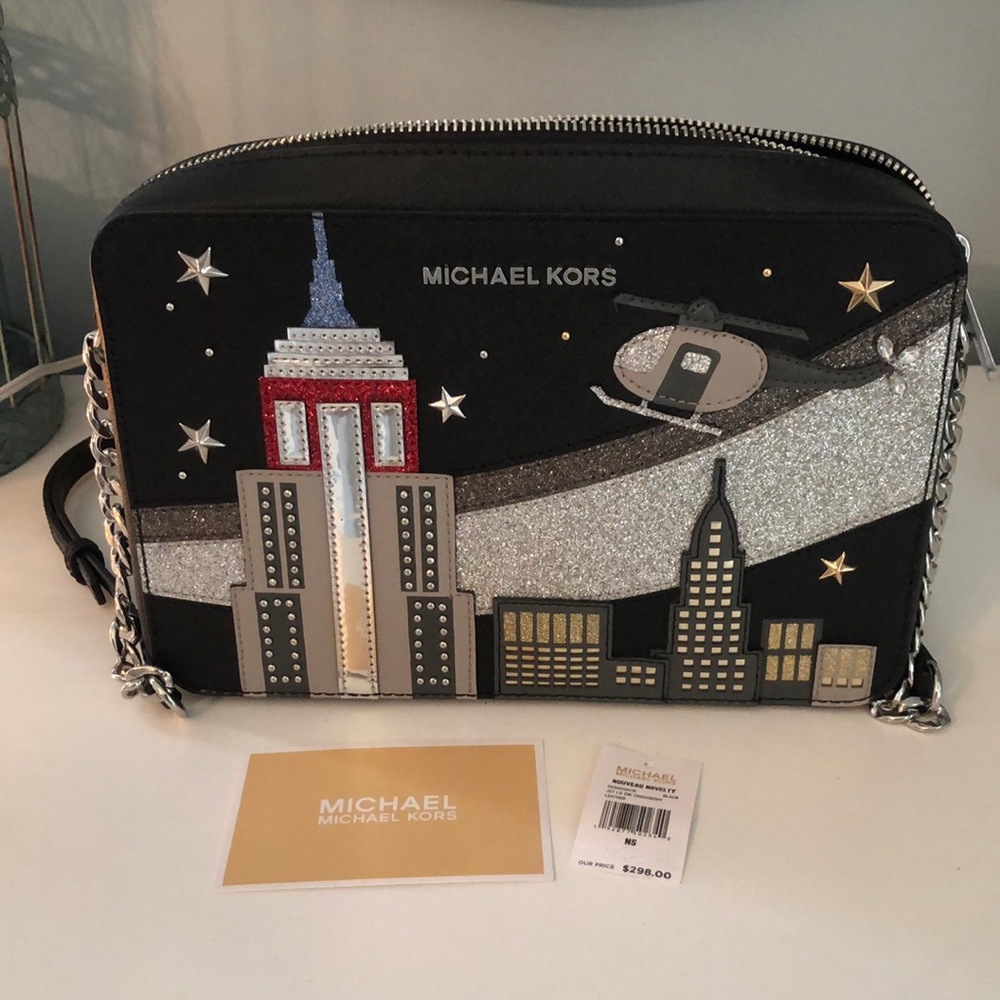 Michael Kors Nouveau Novelty NYC Skyline Crossbody